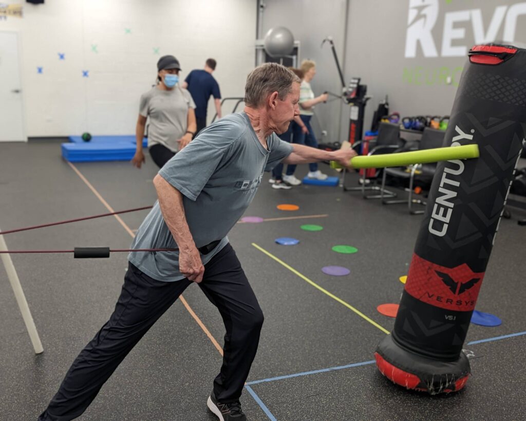 Stroke survivor training with a Neuro Exercise Specialist